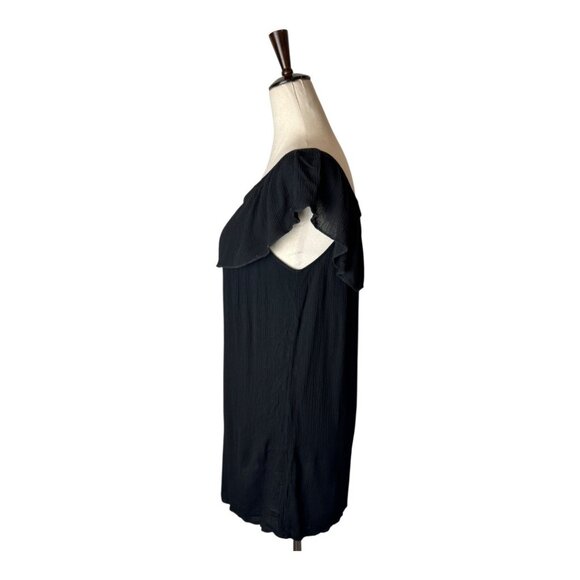 Becca Coverup Women Medium Black Off The Shoulder Flowy Mini Swim Swimwear - Picture 7 of 10